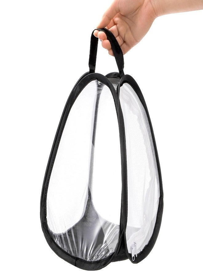 Kingrol 2 Pack Collapsible Insect & Butterfly Habitat Cage, Pop-Up Butterfly Terrarium with Clear Window, Zipper Access & Polyester Base, 7.75 x 7.75 x 11 Inch - Image 3